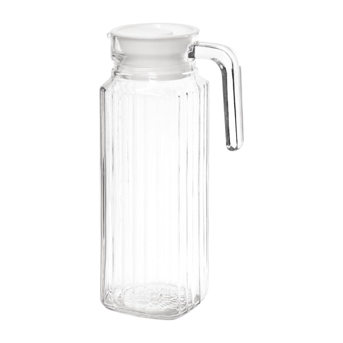 Olympia Ribbed Glass Jugs 1Ltr (Pack of 6) - Image 7