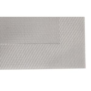 Woven PVC Silver Table Mat (Pack of 4)