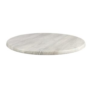 Werzalit Pre-drilled Round Table Top Ponderosa White 600mm