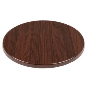 Bolero Pre-drilled Round Table Top Dark Brown 600mm