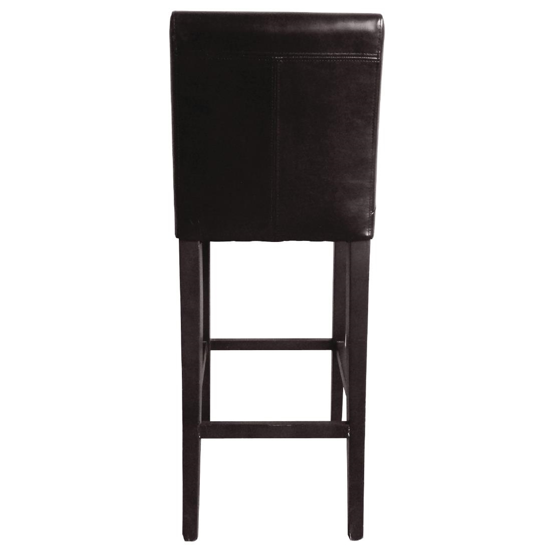Bolero Faux Leather High Bar Stool Brown (Single) - Image 2