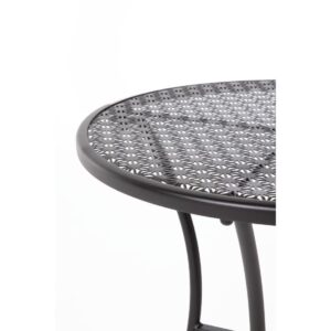 Bolero Black Steel Patterned Round Bistro Table Black 600mm