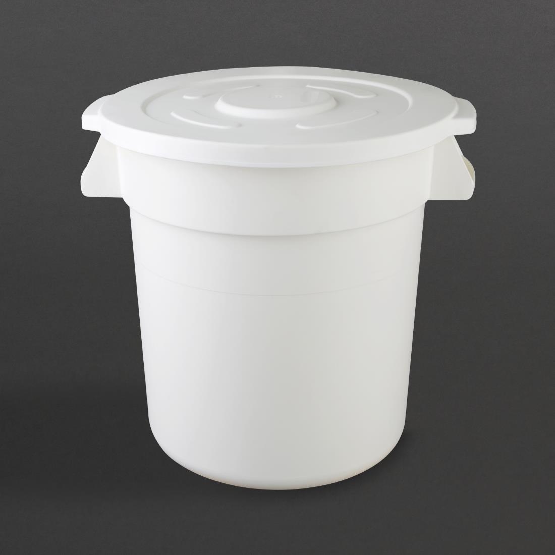 Vogue Polypropylene Round Container Bin White 38Ltr - Image 5