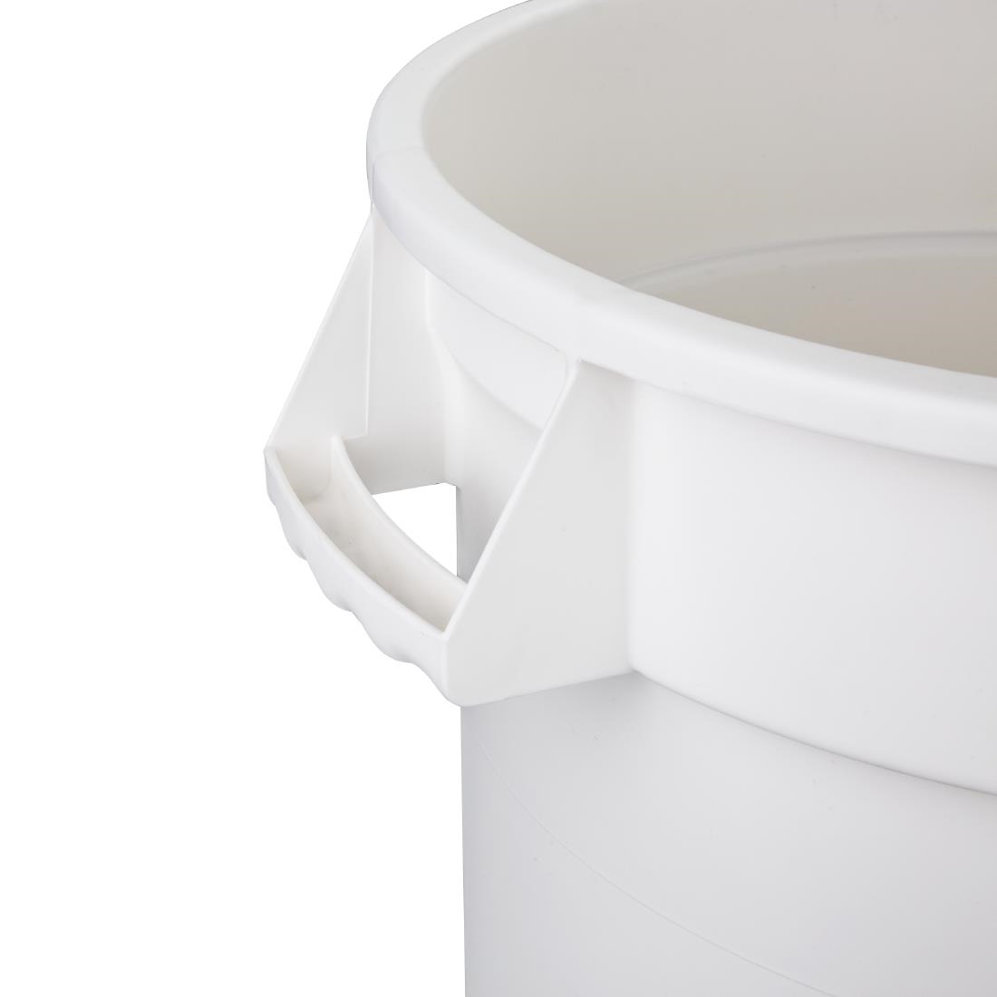 Vogue Polypropylene Round Container Bin White 38Ltr - Image 3
