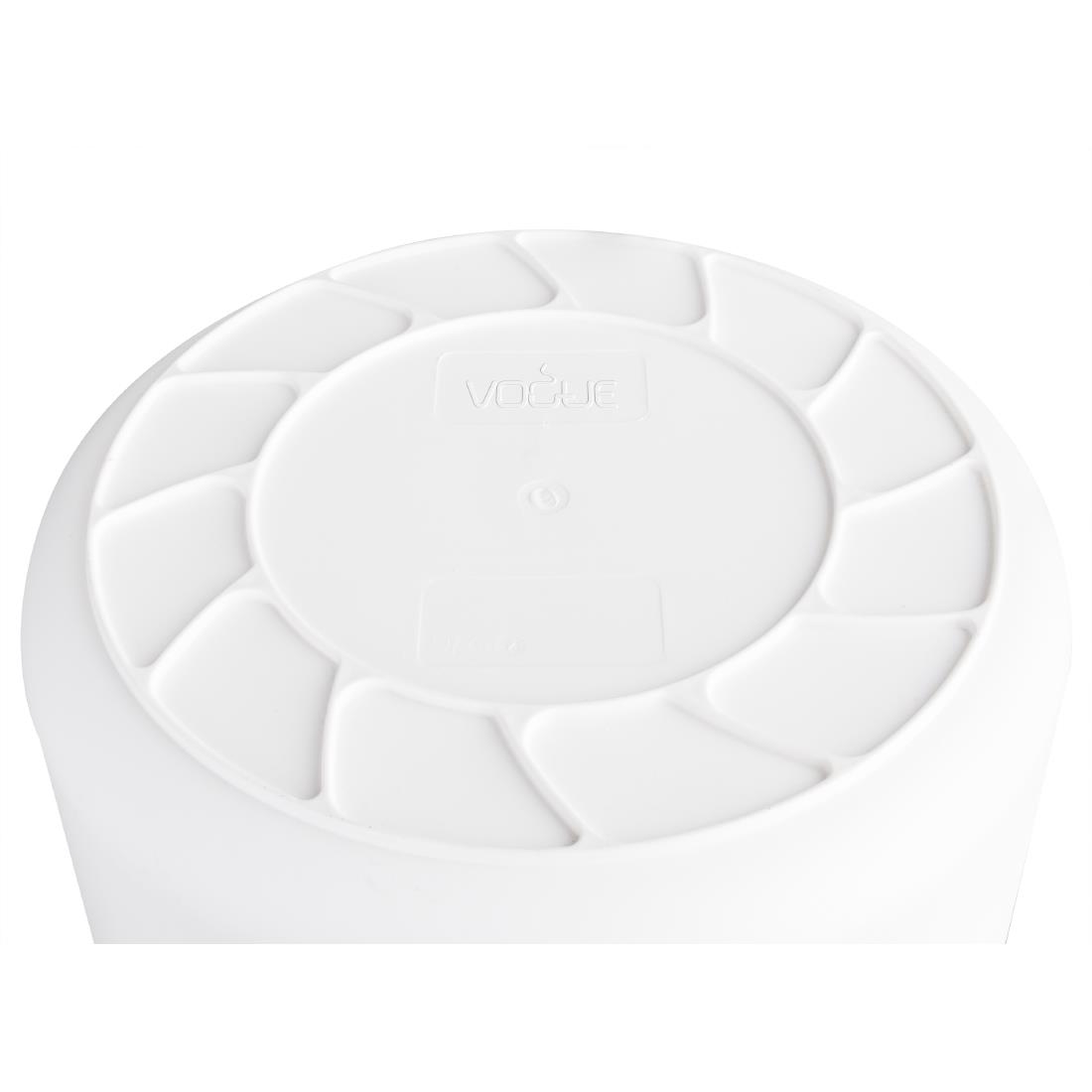 Vogue Polypropylene Round Container Bin White 38Ltr - Image 4