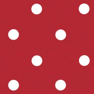 PVC Polka Dot Tablecloth Red 35in
