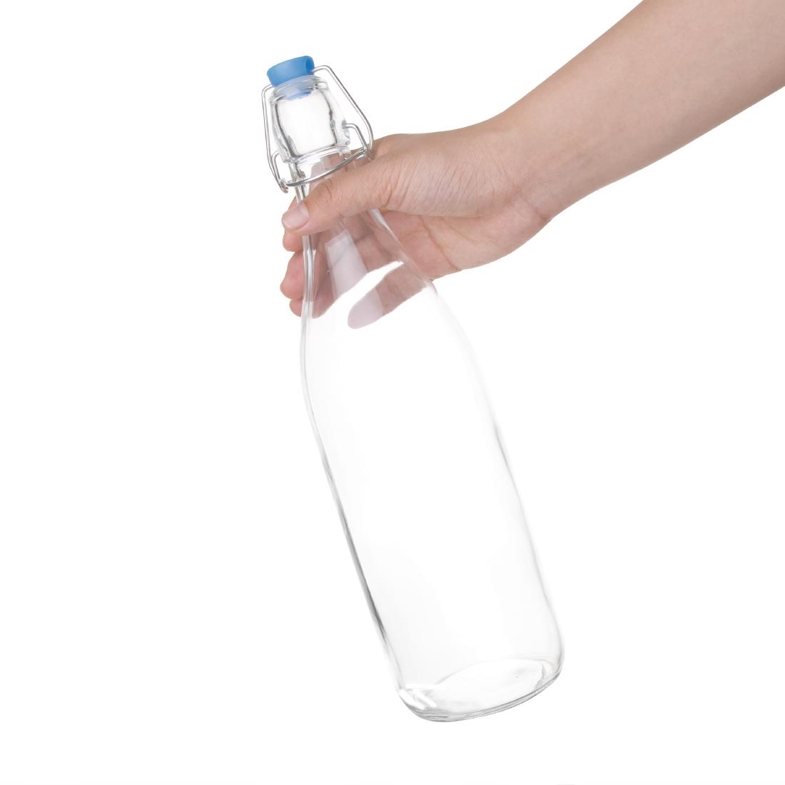 Olympia Glass Water Bottles 1Ltr (Pack of 6) - Image 2