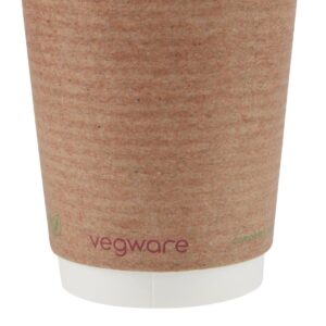 Vegware Compostable Coffee Cups Double Wall 340ml / 12oz (Pack of 500)
