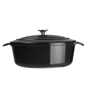 Vogue Black Oval Casserole Dish 5Ltr
