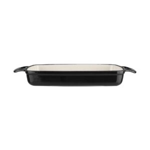 Vogue Black Rectangular Cast Iron Dish 1.8Ltr