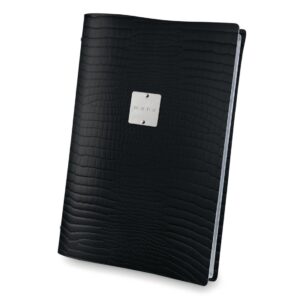 DAG Fashion Leather Menu Cover A4 Black Crocodile