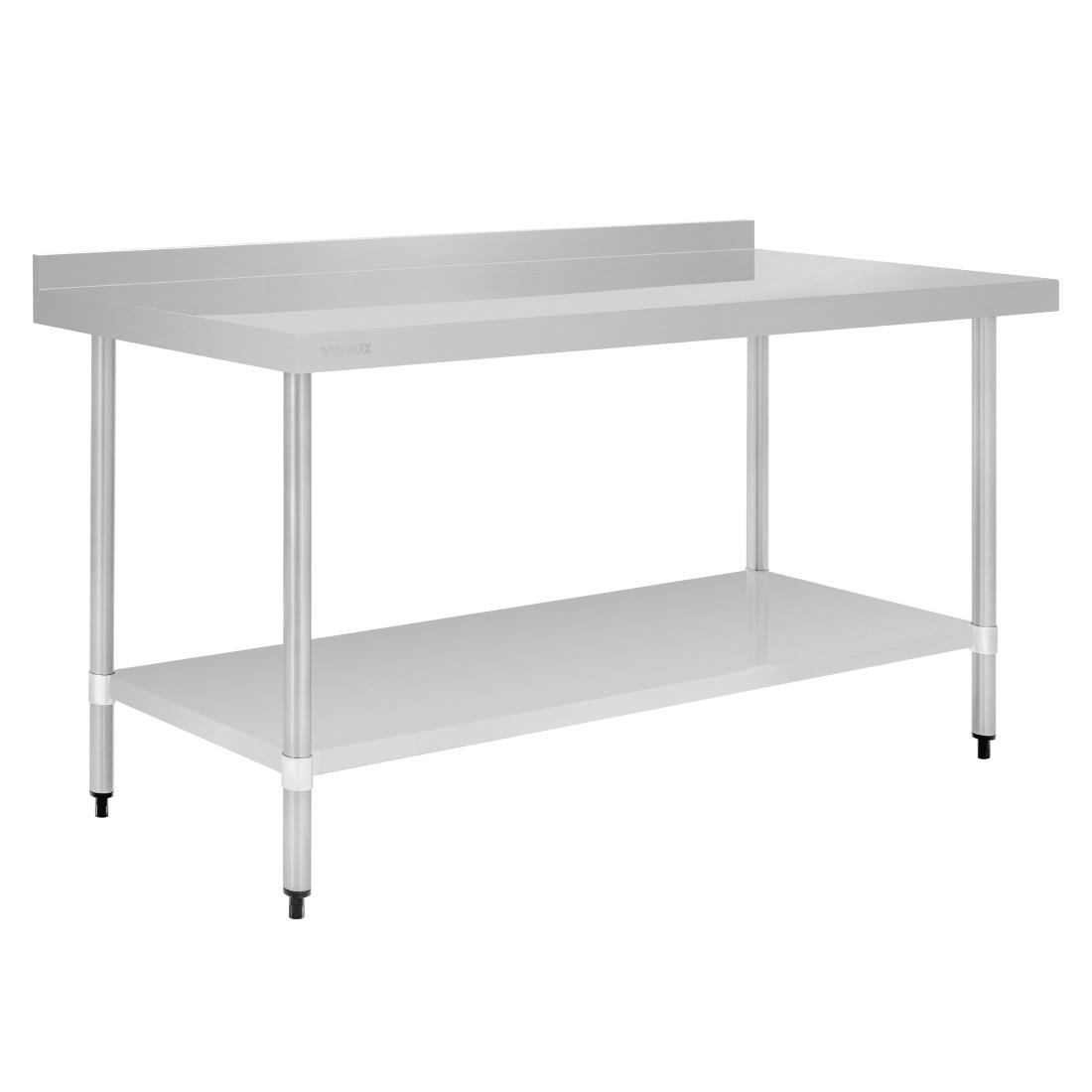 Vogue Stainless Steel Table with Upstand 1800mm - Image 7