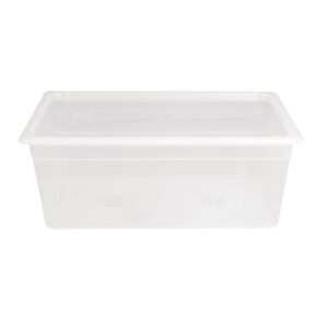 Vogue Polypropylene 1/1 Gastronorm Container with Lid 200mm (Pack of 2)