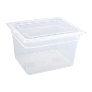 Vogue Polypropylene 1/2 Gastronorm Container with Lid 200mm (Pack of 4)