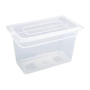 Vogue Polypropylene 1/3 Gastronorm Container with Lid 200mm (Pack of 4)