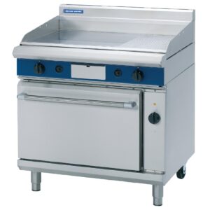 Blue Seal Evolution Nat Gas 01-Mar Ribbed Griddle Electric Convection Oven 900mm GPE56/N