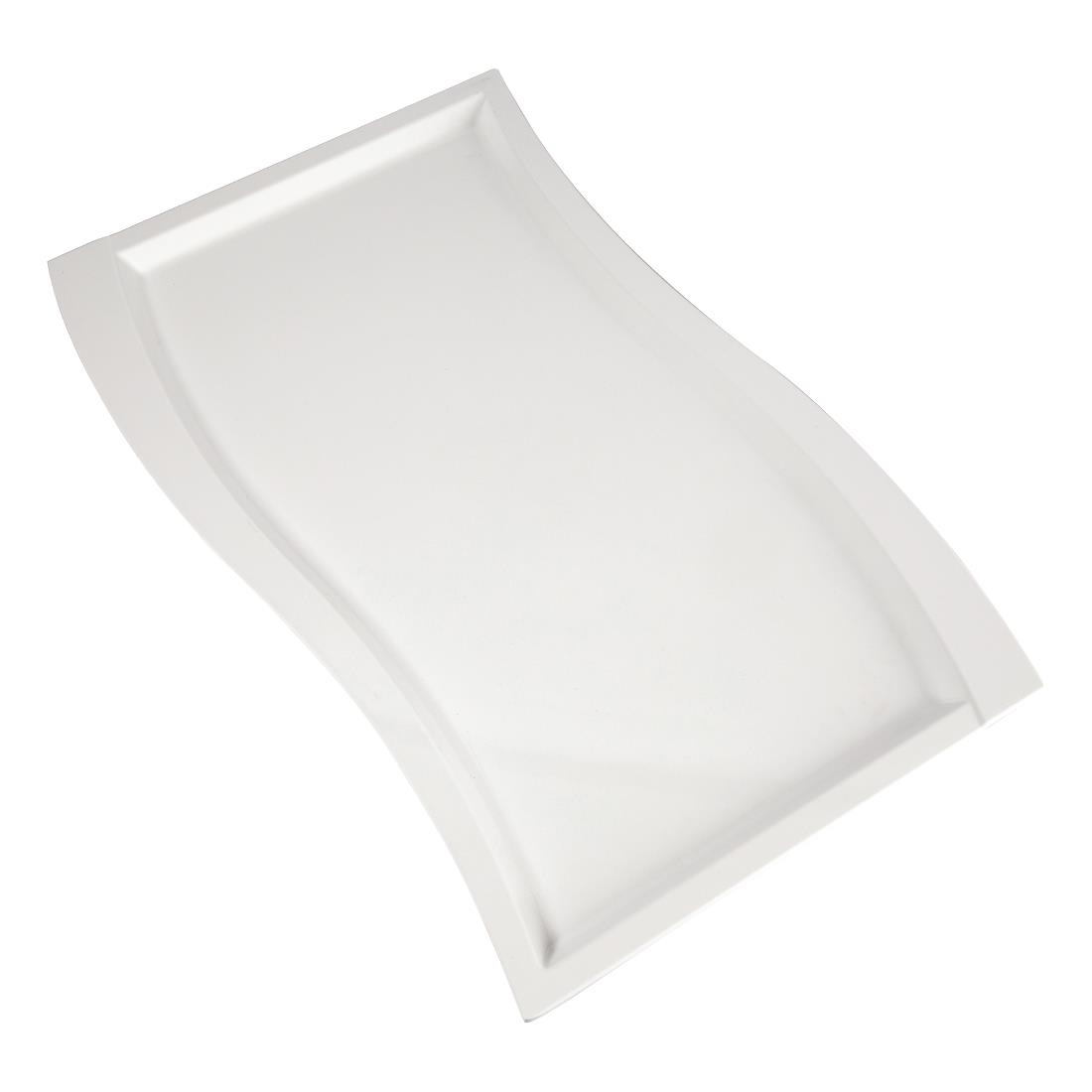 APS Wave Melamine Platter White GN 1/1 - Image 4