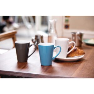 Olympia Cafe Latte Cups Charcoal 340ml (Pack of 12)