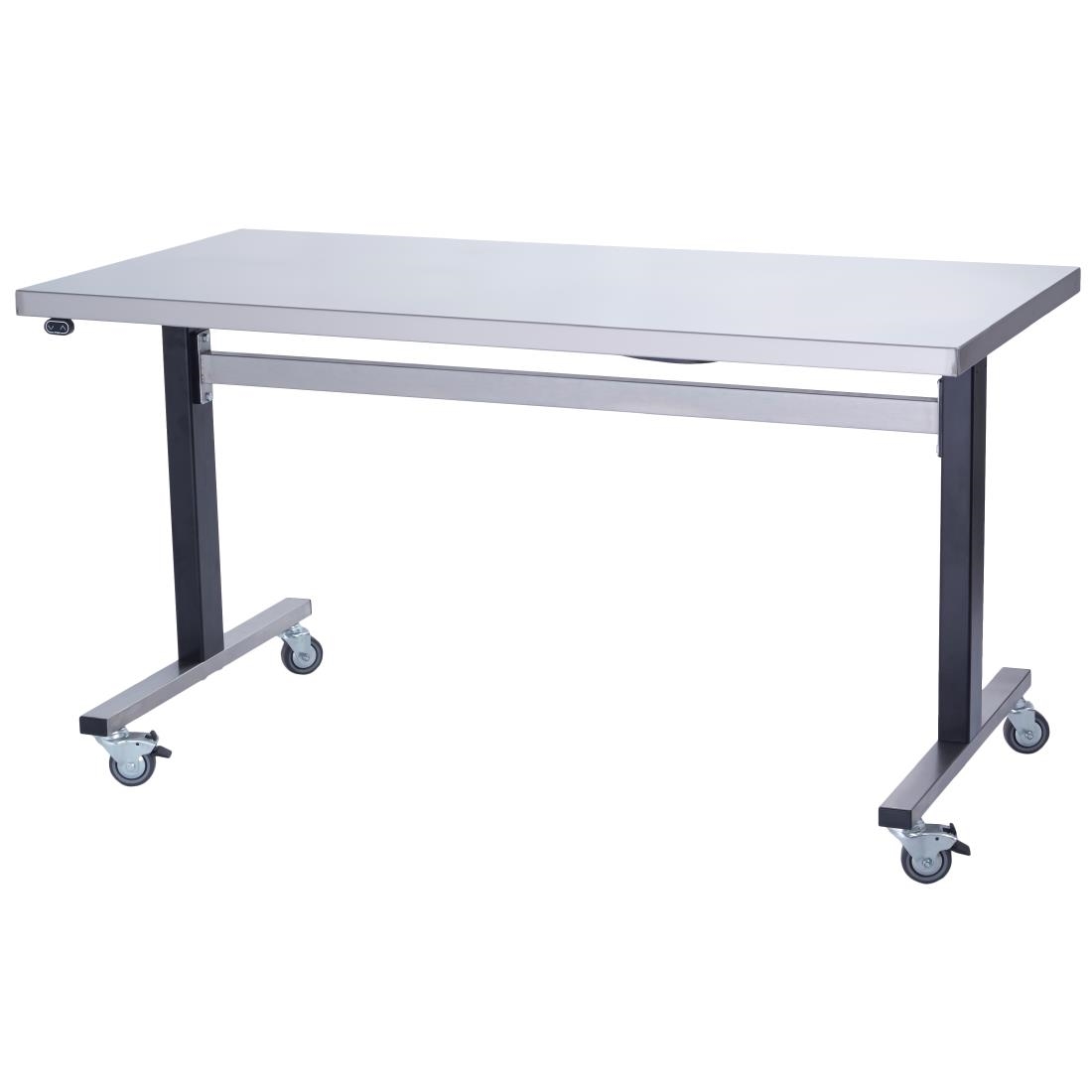 Parry Stainless Steel Adjustable Height Table Wide Electric Mobile 1000mm - Image 2