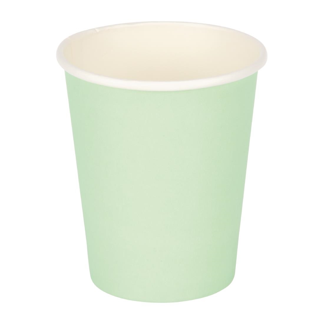 Fiesta Disposable Coffee Cups Single Wall Turquoise 225ml / 8oz (Pack of 1000) - Image 5