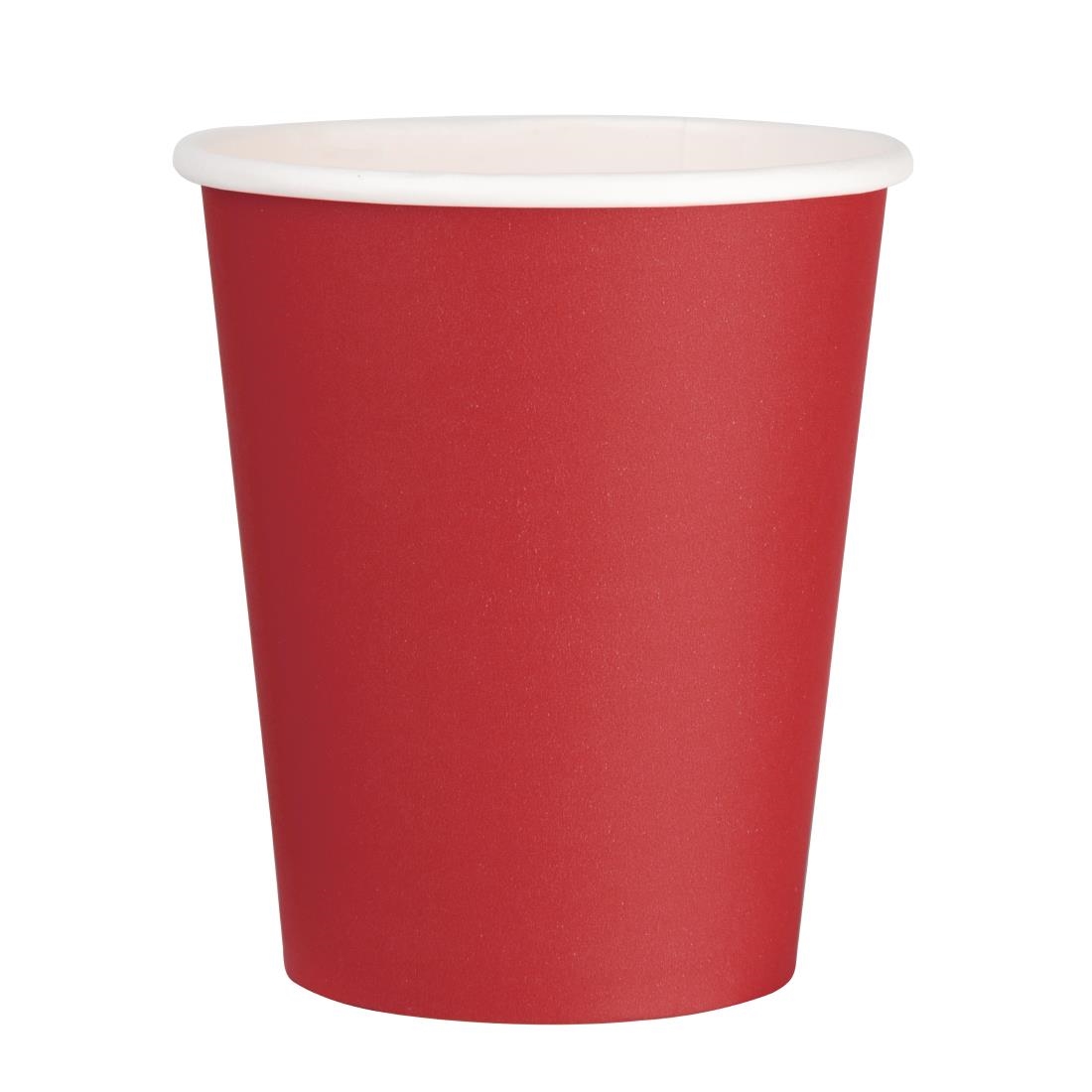 Fiesta Single Wall Takeaway Coffee Cups Red 225ml / 8oz (Pack of 1000) - Image 5