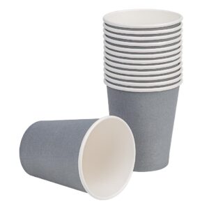 Fiesta Disposable Coffee Cups Single Wall Charcoal 225ml / 8oz (Pack of 1000)