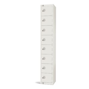 Elite Eight Door Camlock Locker White