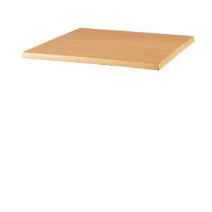 Werzalit Pre-drilled Square Table Top  Planked Beech 800mm