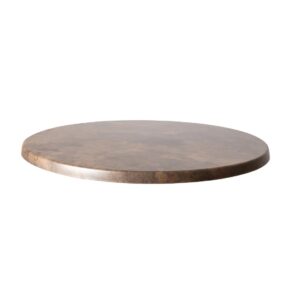 Werzalit Pre-drilled Round Table Top Rust Brown 700mm
