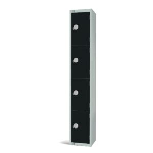 Elite Four Door Manual Combination Locker Locker Black with sloping top