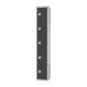 Elite Five Door Camlock Locker Graphite Grey