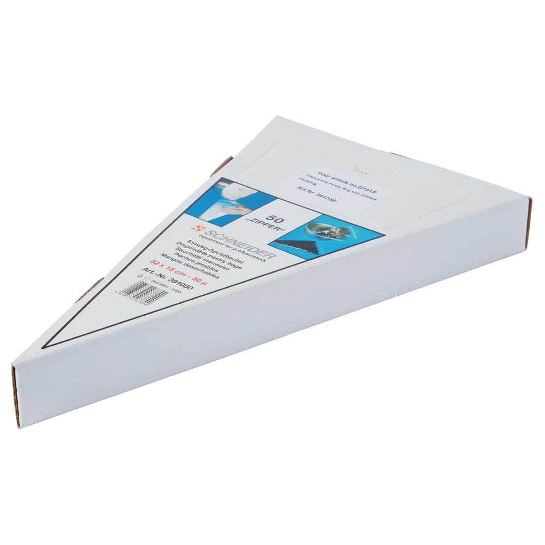 Schneider Disposable Piping Bags with Zip Lock 32cm (Pack of 50) - Image 2