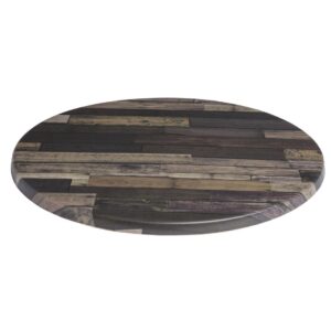 Werzalit Pre-drilled Round Table Top  Blanchas Brown 800mm
