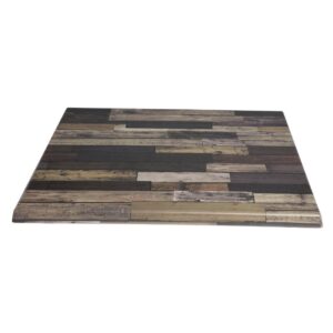 Werzalit Pre-drilled Square Table Top  Blanchas Brown 600mm