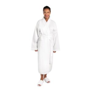 Mitre Essentials Honeycomb Bathrobe Large White