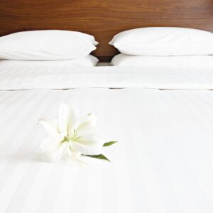 Mitre Comfort Satin Flat Sheet White Single