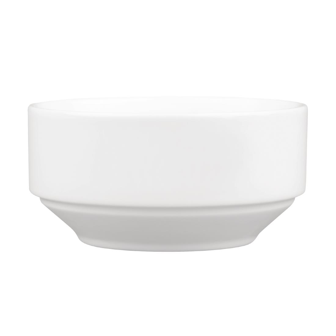 Royal Porcelain Classic White Stackable Soup Bowl 110mm (Pack of 12) - Image 2