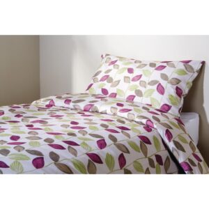 Mitre Essentials Florence Leaf Pillowcase Damson