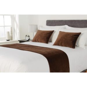 Mitre Essentials Regency Bed Runner Chocolate Double