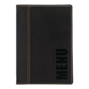Securit Contemporary Menu Cover Black A5