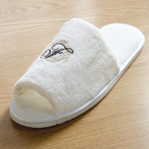 Mitre Luxury Curzon Sand Bathrobe and Slipper Set Large