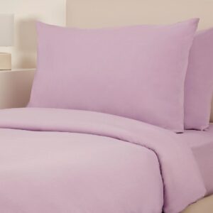 Mitre Essentials Temir Duvet Cover Lavender Single Open