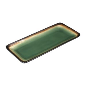 Olympia Nomi Rectangular Plates Green 245mm (Pack of 6)