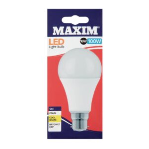 Maxim LED GLS Bayonet Cap Cool White 16W (Pack of 10)