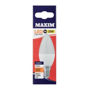 Maxim LED Candle Small Edison Screw Warm White 3W (Pack of 10)