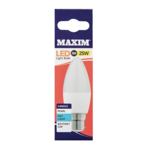 Maxim LED Candle Bayonet Cap Daylight White 3W (Pack of 10)