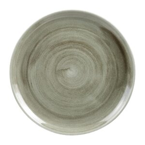 Churchill Stonecast Patina Antique Round Coupe Plates Green 288mm (Pack of 12)