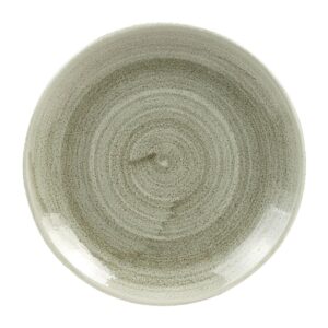 Churchill Stonecast Patina Antique Round Coupe Plates Green 165mm (Pack of 12)