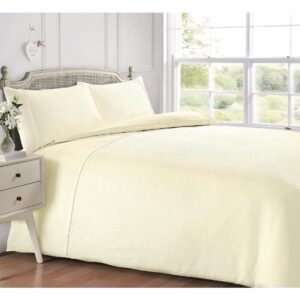 Intimates Luxury Living Waffle Duvet Set Cream Single