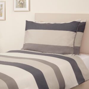 Mitre Essentials Skye Duvet Cover Grey Single